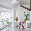 Metal wire chair with arms silver - Image 5