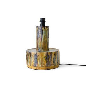 Ceramic lamp base, reactive green