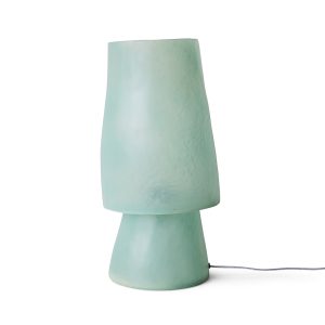 Glassfibre table lamp, petrol blue