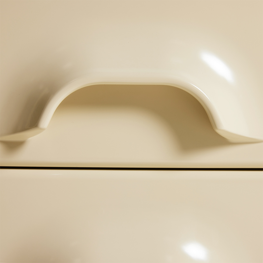 Chest of 2 drawers, cream - Image 4