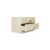 Chest of 2 drawers, cream - Image 5