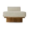 Outdoor daybed teak, natural - Image 3