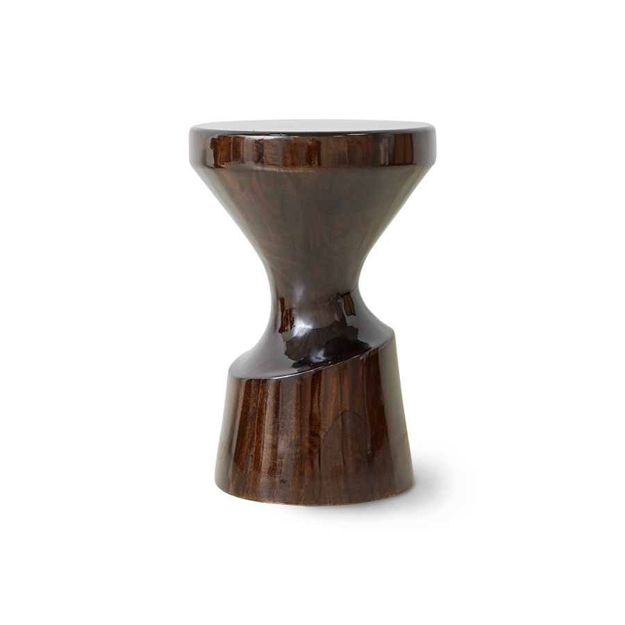 Wooden stool burgundy