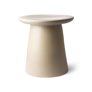 Alternative view of Earthenware side table M, cream