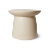 Earthenware side table L cream