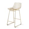 Wire bar stool brass - Image 2