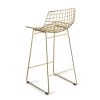 Wire bar stool brass - Image 3