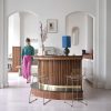 Wire bar stool brass - Image 4