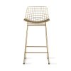 Wire bar stool brass