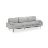 Retro sofa: 4-seats, corduroy rib, cream - Image 2