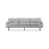 Retro sofa: 4-seats, corduroy rib, cream