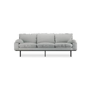 Retro sofa: 3-seats, corduroy rib, cream
