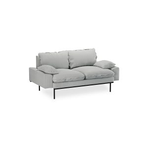 Alternative view of Retro sofa: 2-seats, corduroy rib, cream