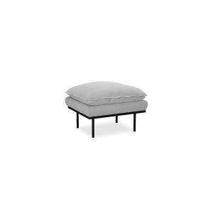 Alternative view of Retro sofa: hocker, corduroy rib, cream