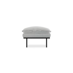 Retro sofa: hocker, corduroy rib, cream