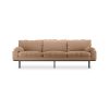 Retro sofa: 4-seats, corduroy rib, brown