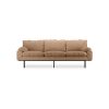 Retro sofa: 3-seats, corduroy rib, brown