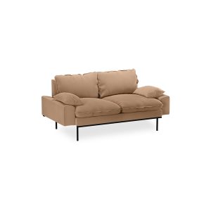Alternative view of Retro sofa: 2-seats, corduroy rib, brown