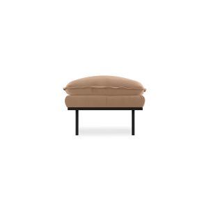 Retro sofa: hocker, corduroy rib, brown