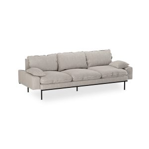 Alternative view of Retro sofa: 4-seats, sneak, light grey