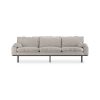 Retro sofa: 4-seats, sneak, light grey