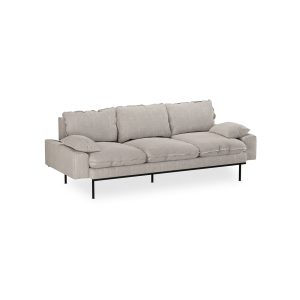 Alternative view of Retro sofa: 3-seats, sneak, light grey