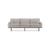 Retro sofa: 3-seats, sneak, light grey