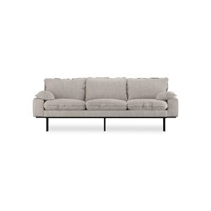 Retro sofa: 3-seats, sneak, light grey