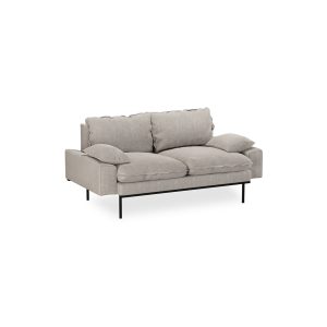 Alternative view of Retro sofa: 2-seats, sneak, light grey
