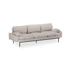 Alternative view of Retro sofa: 4-seats, cosy, beige