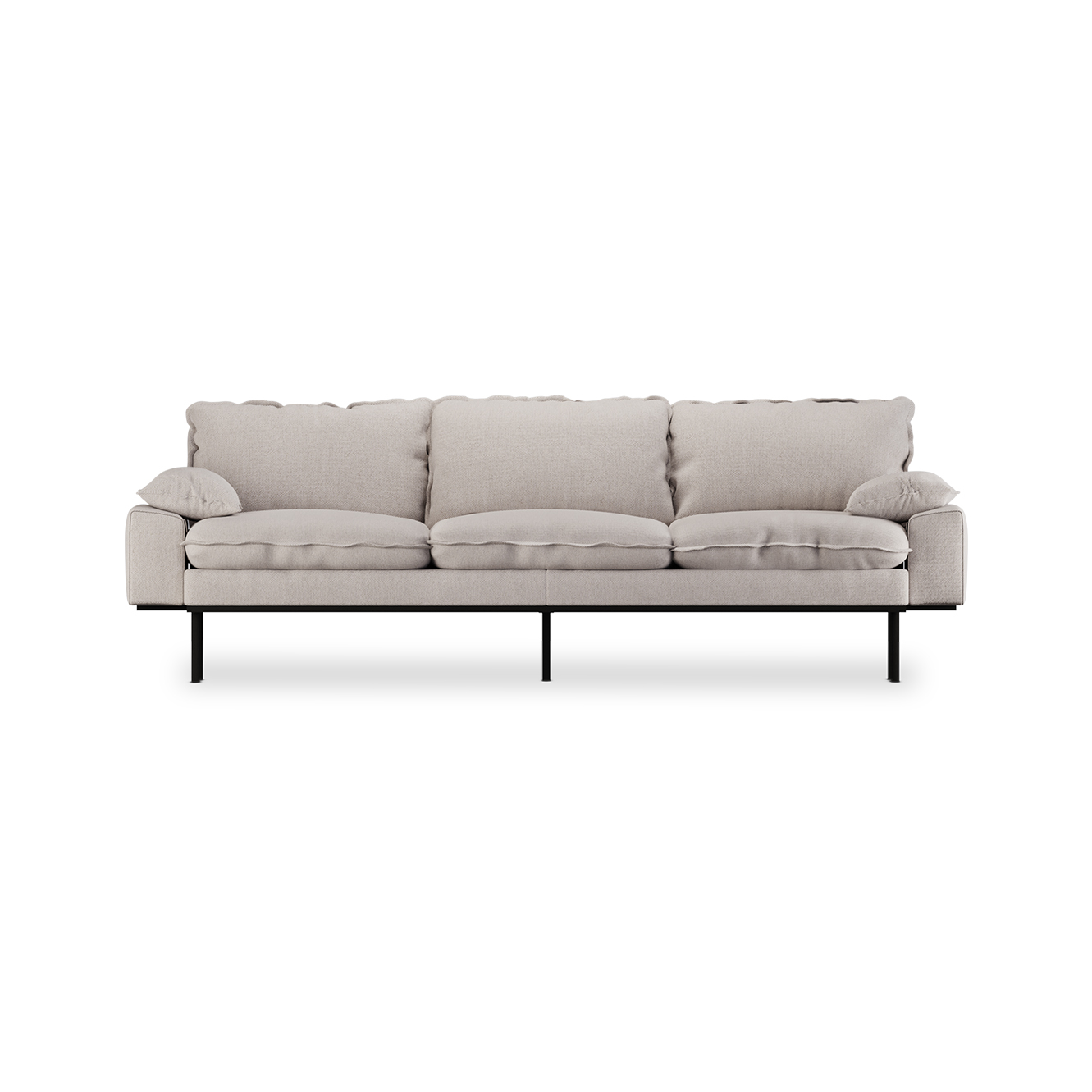 Retro sofa: 4-seats, cosy, beige