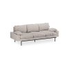 Retro sofa: 3-seats, cosy, beige - Image 2