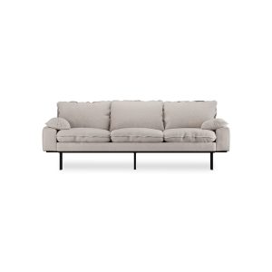 Retro sofa: 3-seats, cosy, beige