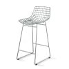 Metal wire bar stool silver - Image 2