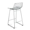 Metal wire bar stool silver - Image 3