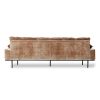 Retro sofa: 4-seats, corduroy velvet, aged gold - Image 2