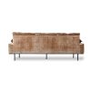 Retro sofa: 3-seats, corduroy velvet, aged gold - Image 3