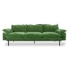 Retro sofa: 4-seats, royal velvet, green