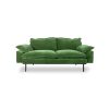 Retro sofa: 2-seats, royal velvet, green