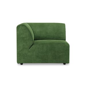 Jax couch: element left corner, royal velvet, green