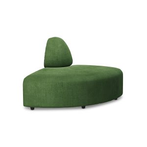 Alternative view of Jax couch: element angle, royal velvet, green