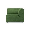 Jax couch: element right end, royal velvet, green