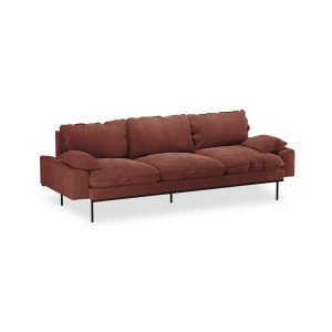 Alternative view of Retro sofa: 4-seats, royal velvet, magnolia