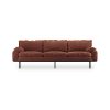 Retro sofa: 4-seats, royal velvet, magnolia
