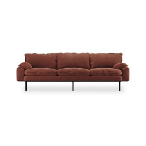 Retro sofa: 4-seats, royal velvet, magnolia