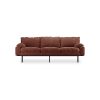 Retro sofa: 3-seats, royal velvet, magnolia