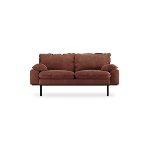 Retro sofa: 2-seats, royal velvet, magnolia