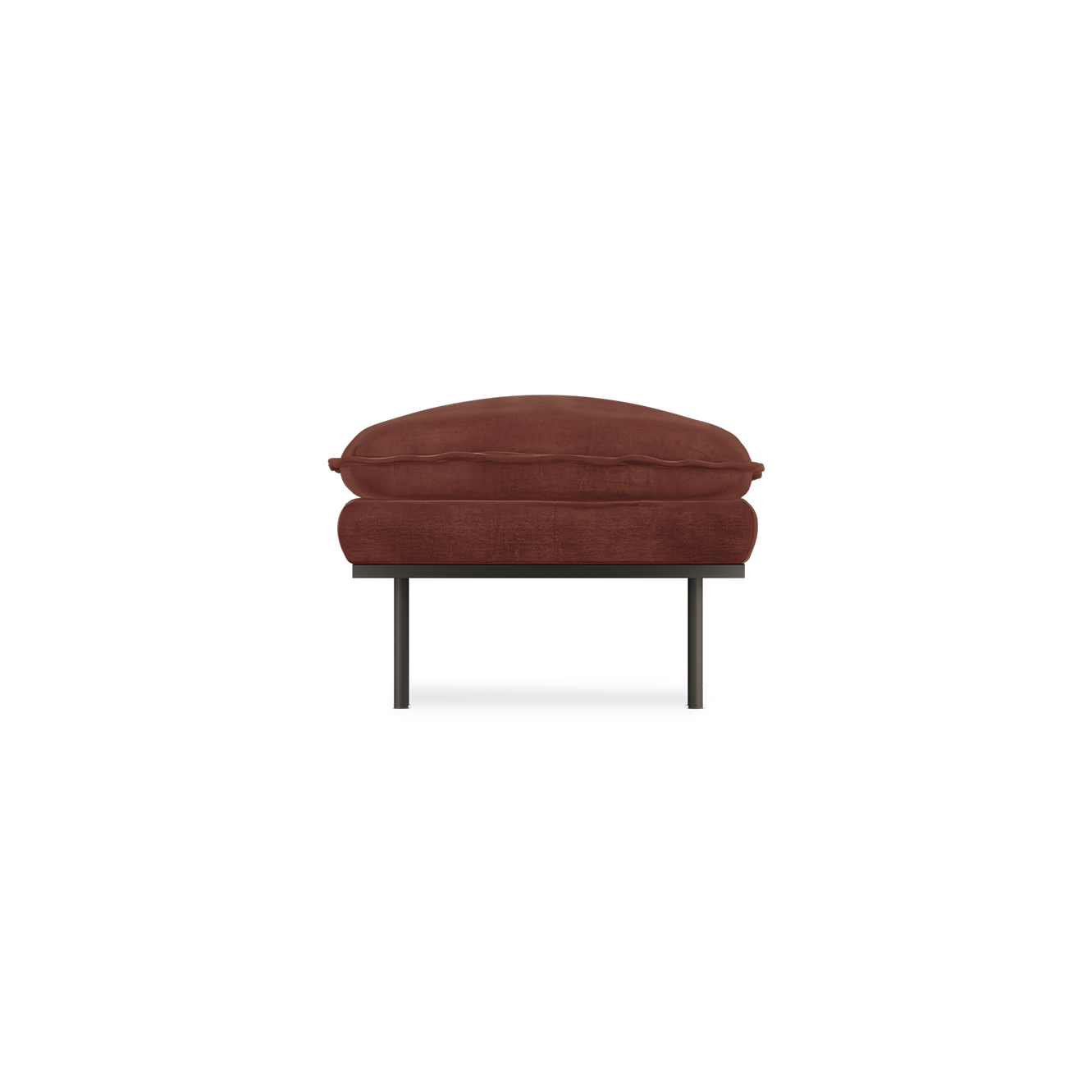 Retro sofa: hocker, royal velvet, magnolia