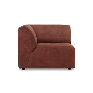 Jax couch: element left corner, royal velvet, magnolia