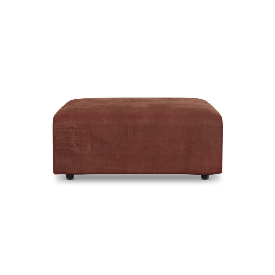 Jax couch: element hocker, royal velvet, magnolia